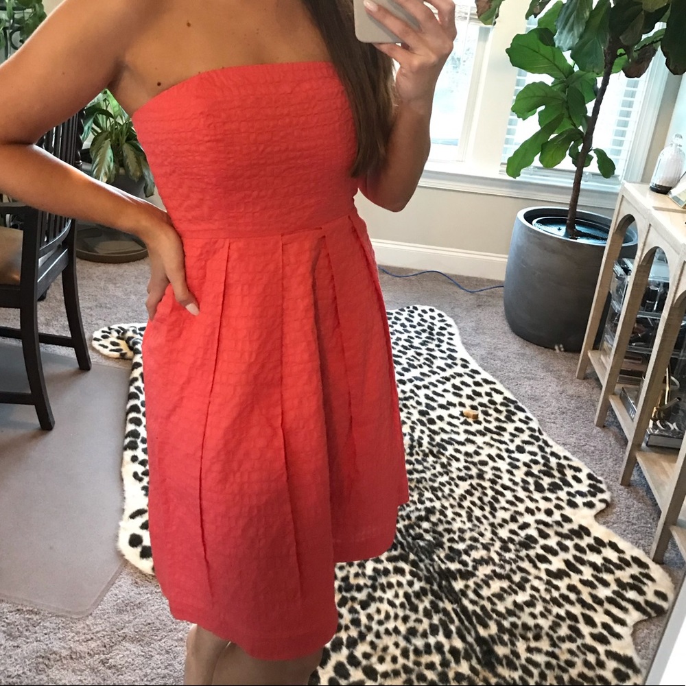 Jcrew orange dress